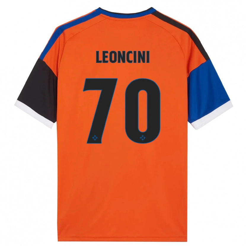 Danxen Kinder Mattia Leoncini #70 Orange Blau Schwarz Weiß Auswärtstrikot Trikot 2026/27 T-Shirt