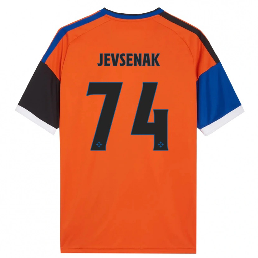 Danxen Kinder Zan Jevsenak #74 Orange Blau Schwarz Weiß Auswärtstrikot Trikot 2026/27 T-Shirt