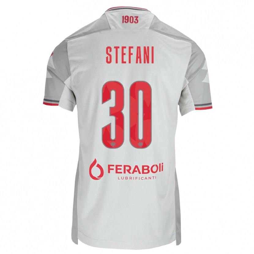 Danxen Kinder Christian Stefani #30 Grau Weiß Rot Auswärtstrikot Trikot 2026/27 T-Shirt