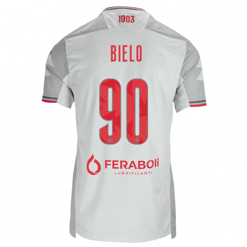 Danxen Kinder Manu Bielo #90 Grau Weiß Rot Auswärtstrikot Trikot 2026/27 T-Shirt