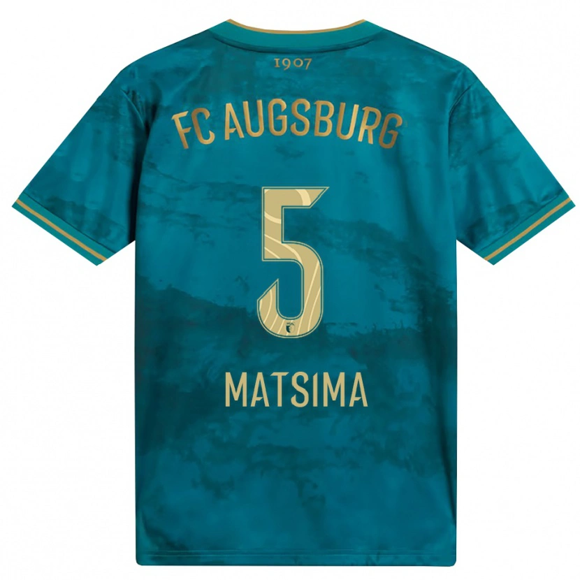 Danxen Kinder Chrislain Matsima #5 Grün Braun Auswärtstrikot Trikot 2026/27 T-Shirt