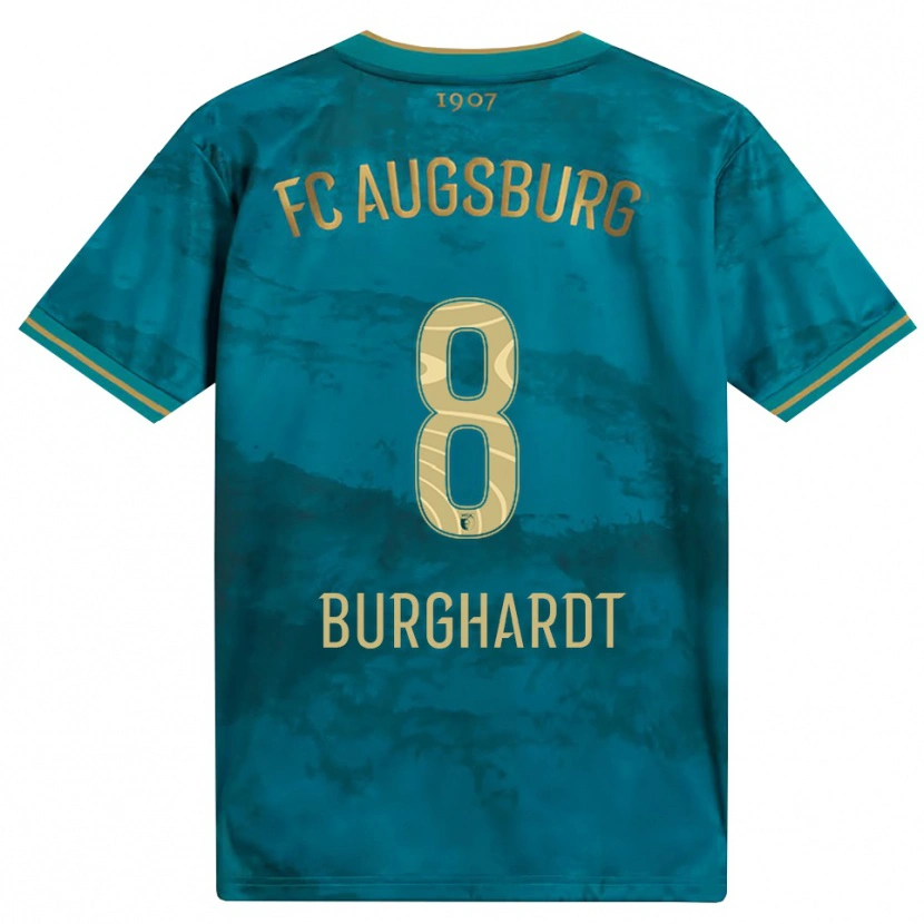 Danxen Kinder Kilian Burghardt #8 Grün Braun Auswärtstrikot Trikot 2026/27 T-Shirt