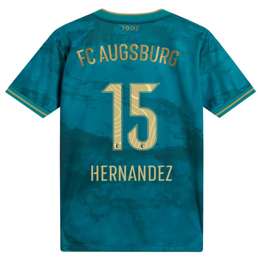 Danxen Kinder Saidu Hernandez #15 Grün Braun Auswärtstrikot Trikot 2026/27 T-Shirt