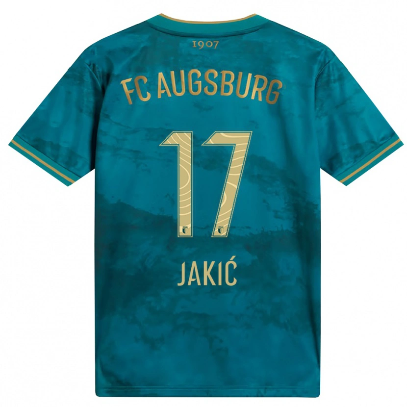 Danxen Kinder Kristijan Jakic #17 Grün Braun Auswärtstrikot Trikot 2026/27 T-Shirt