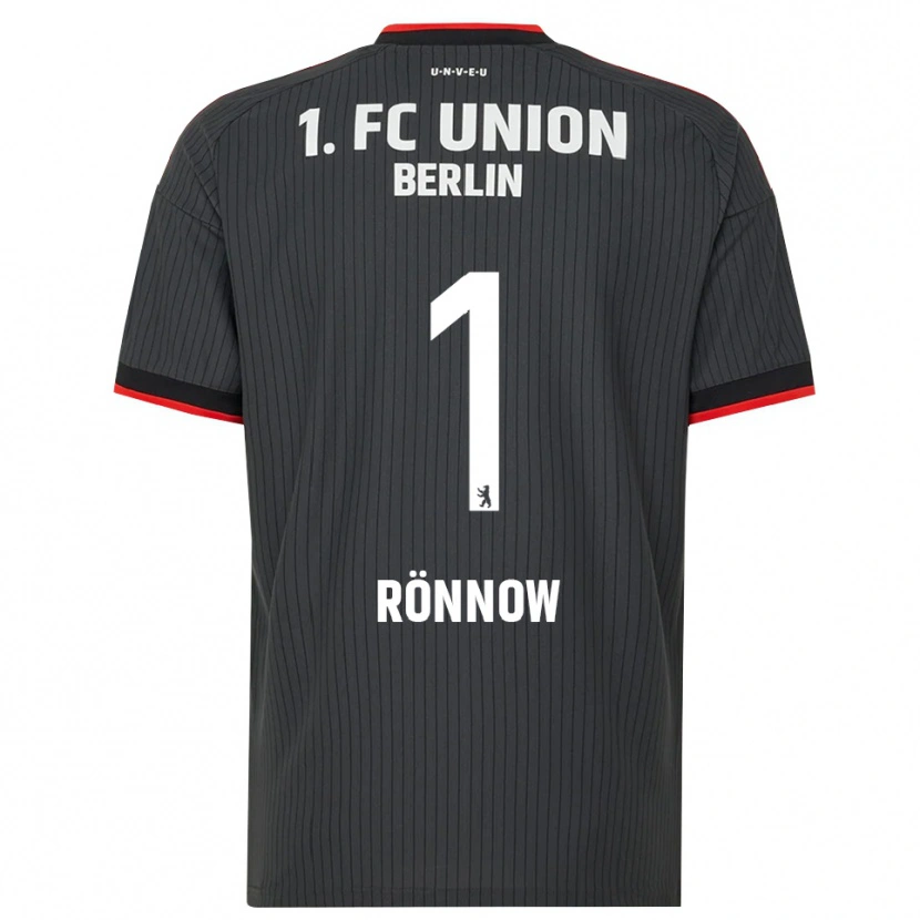 Danxen Kinder Frederik Rönnow #1 Schwarz Weiß Rot Auswärtstrikot Trikot 2026/27 T-Shirt