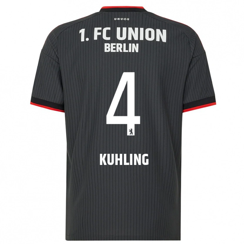 Danxen Kinder Ole Kühling #4 Schwarz Weiß Rot Auswärtstrikot Trikot 2026/27 T-Shirt