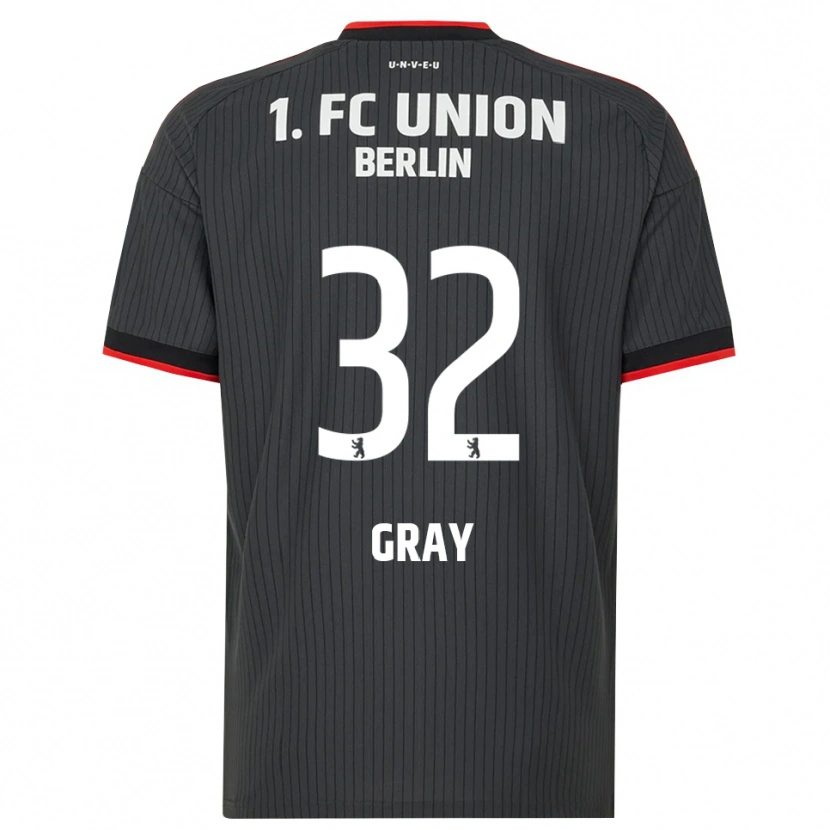 Danxen Kinder Mekhi Gray #32 Schwarz Weiß Rot Auswärtstrikot Trikot 2026/27 T-Shirt