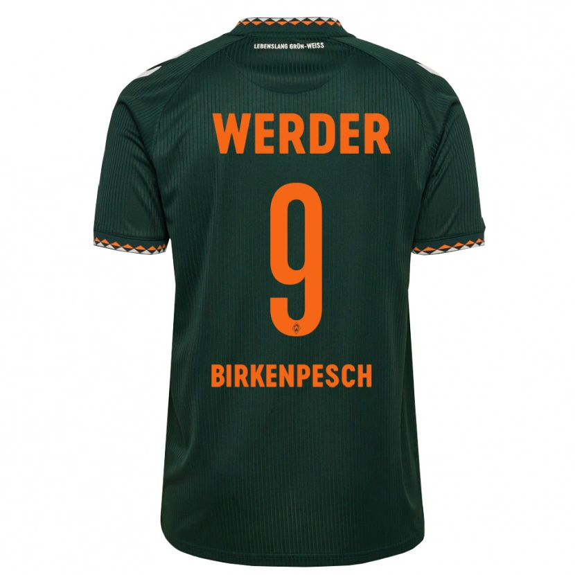 Danxen Kinder Noah Birkenpesch #9 Dunkelgrün Orange Weiß Auswärtstrikot Trikot 2026/27 T-Shirt