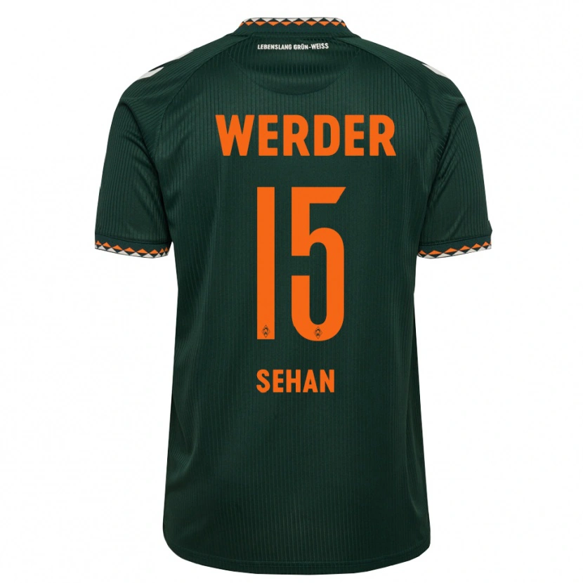 Danxen Kinder Jasmin Sehan #15 Dunkelgrün Orange Weiß Auswärtstrikot Trikot 2026/27 T-Shirt