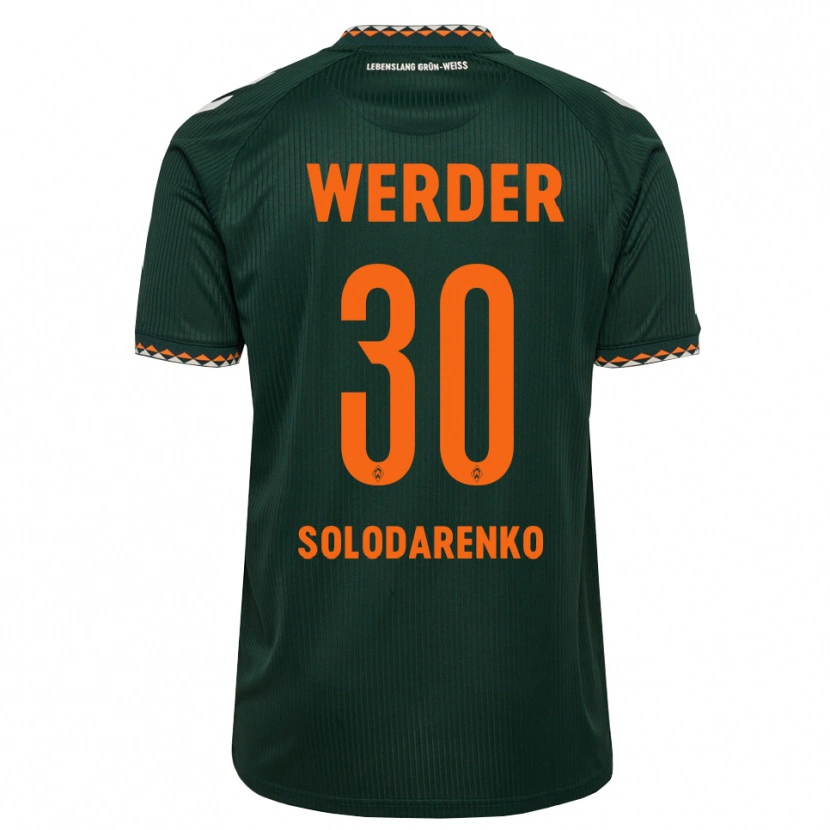 Danxen Kinder Timofiy Solodarenko #30 Dunkelgrün Orange Weiß Auswärtstrikot Trikot 2026/27 T-Shirt