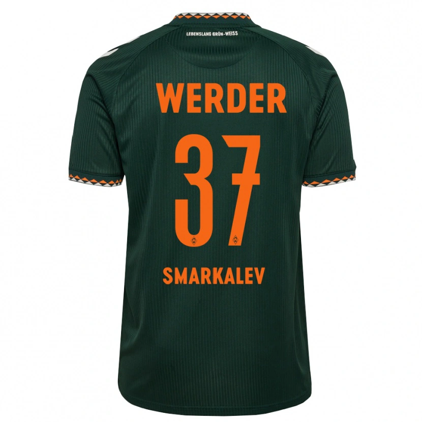 Danxen Kinder Stefan Smarkalev #37 Dunkelgrün Orange Weiß Auswärtstrikot Trikot 2026/27 T-Shirt