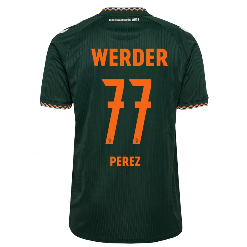 Danxen Kinder Catalina Pérez Jaramillo #77 Dunkelgrün Orange Weiß Auswärtstrikot Trikot 2026/27 T-Shirt