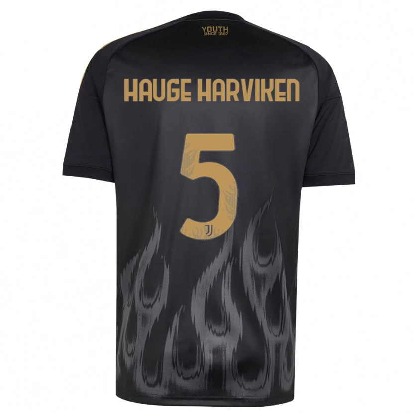 Danxen Kinder Mathilde Hauge Harviken #5 Schwarz Braun Ausweichtrikot Trikot 2026/27 T-Shirt