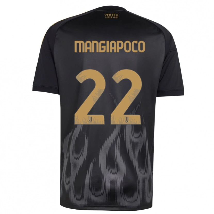 Danxen Kinder Stefano Mangiapoco #22 Schwarz Braun Ausweichtrikot Trikot 2026/27 T-Shirt