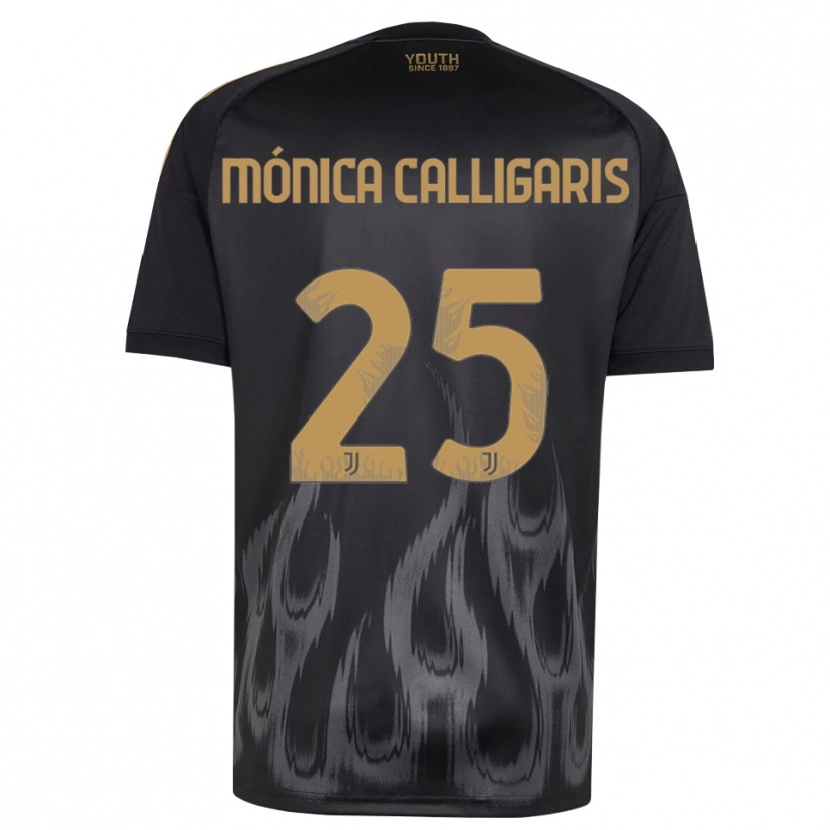 Danxen Kinder Viola Mónica Calligaris #25 Schwarz Braun Ausweichtrikot Trikot 2026/27 T-Shirt