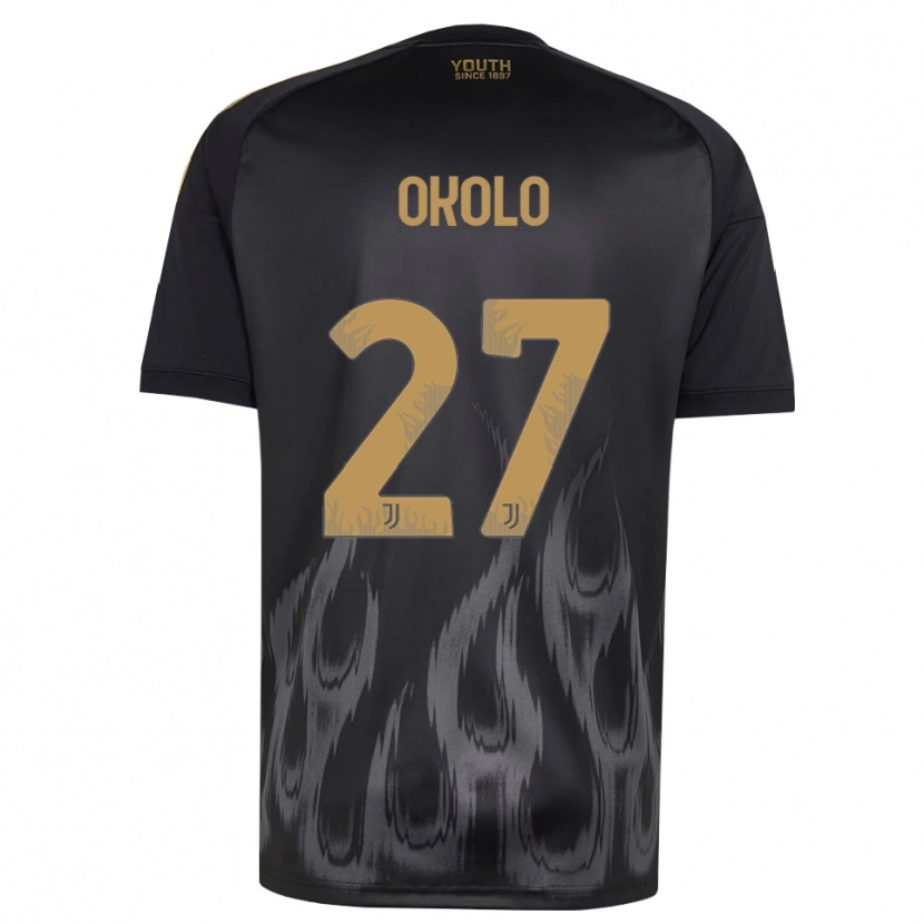 Danxen Kinder Daniel Okolo #27 Schwarz Braun Ausweichtrikot Trikot 2026/27 T-Shirt