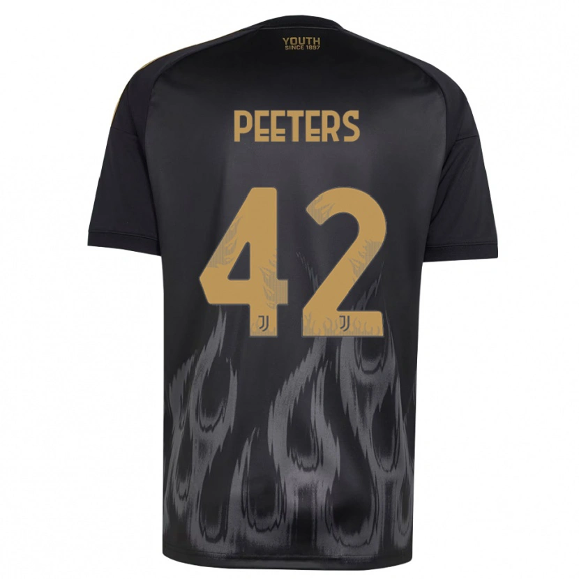 Danxen Kinder Daouda Peeters #42 Schwarz Braun Ausweichtrikot Trikot 2026/27 T-Shirt
