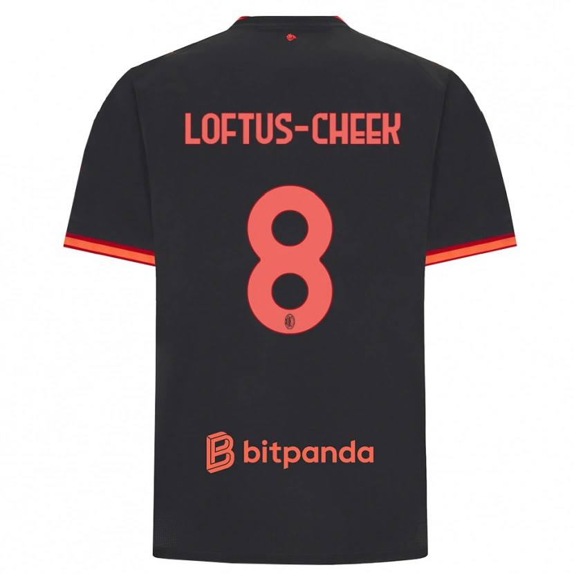 Danxen Kinder Ruben Loftus-Cheek #8 Schwarz Rot Ausweichtrikot Trikot 2026/27 T-Shirt