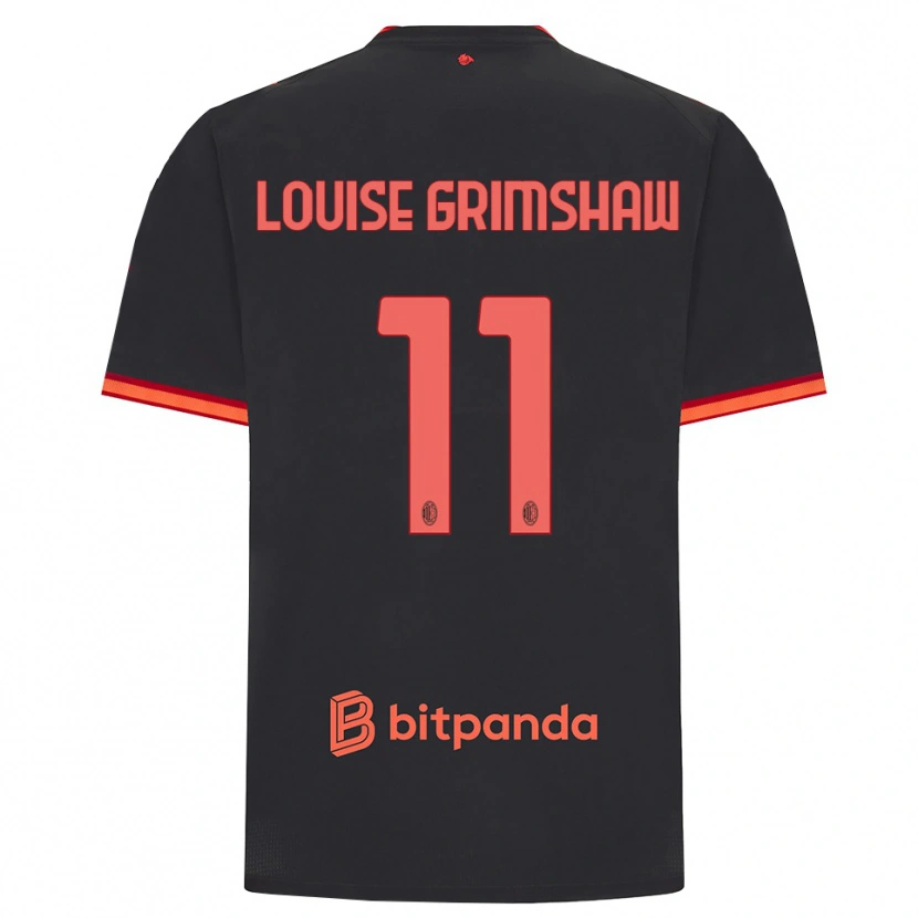 Danxen Kinder Christy Louise Grimshaw #11 Schwarz Rot Ausweichtrikot Trikot 2026/27 T-Shirt