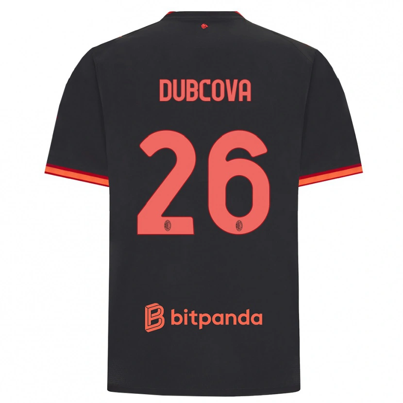 Danxen Kinder Michaela Dubcova #26 Schwarz Rot Ausweichtrikot Trikot 2026/27 T-Shirt