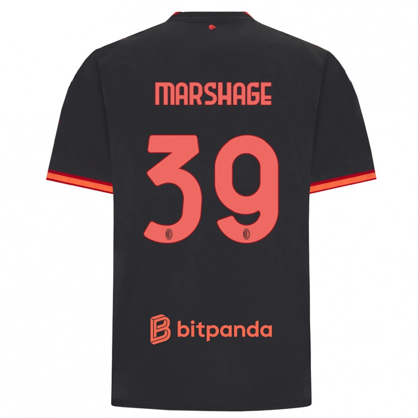 Danxen Kinder Wilgot Marshage #39 Schwarz Rot Ausweichtrikot Trikot 2026/27 T-Shirt