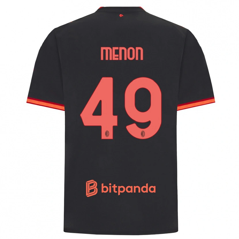 Danxen Kinder Luca Menon #49 Schwarz Rot Ausweichtrikot Trikot 2026/27 T-Shirt