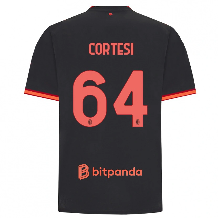 Danxen Kinder Selena Cortesi #64 Schwarz Rot Ausweichtrikot Trikot 2026/27 T-Shirt