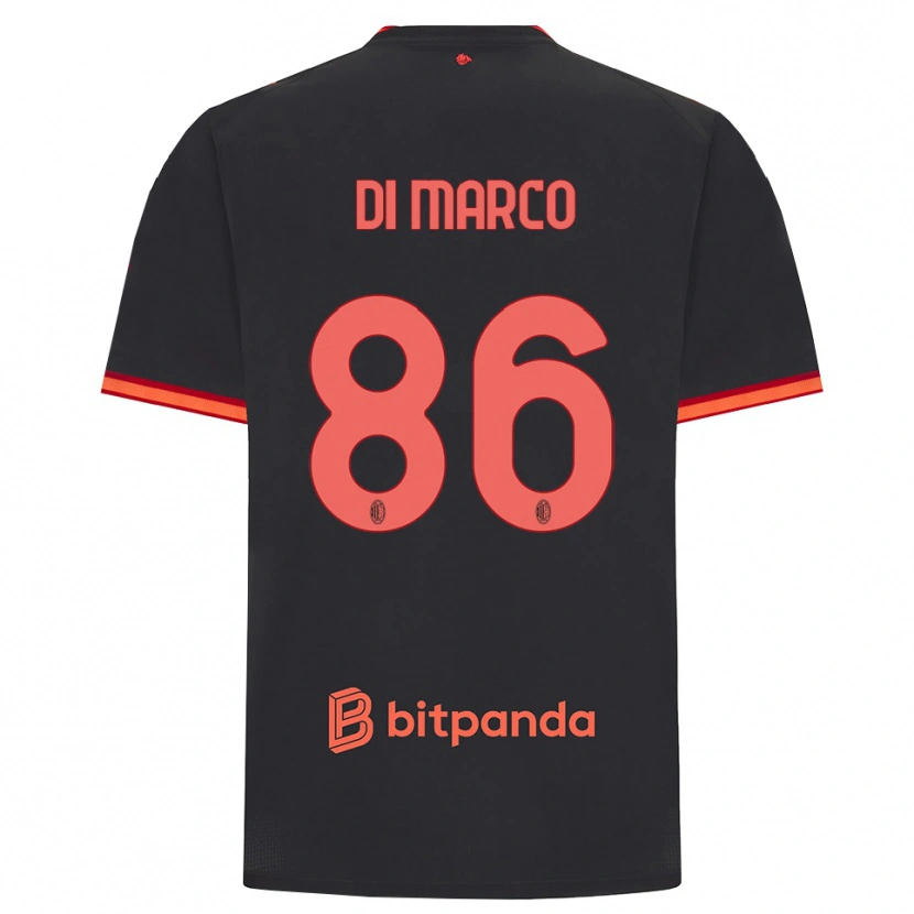 Danxen Kinder Luca Di Marco #86 Schwarz Rot Ausweichtrikot Trikot 2026/27 T-Shirt