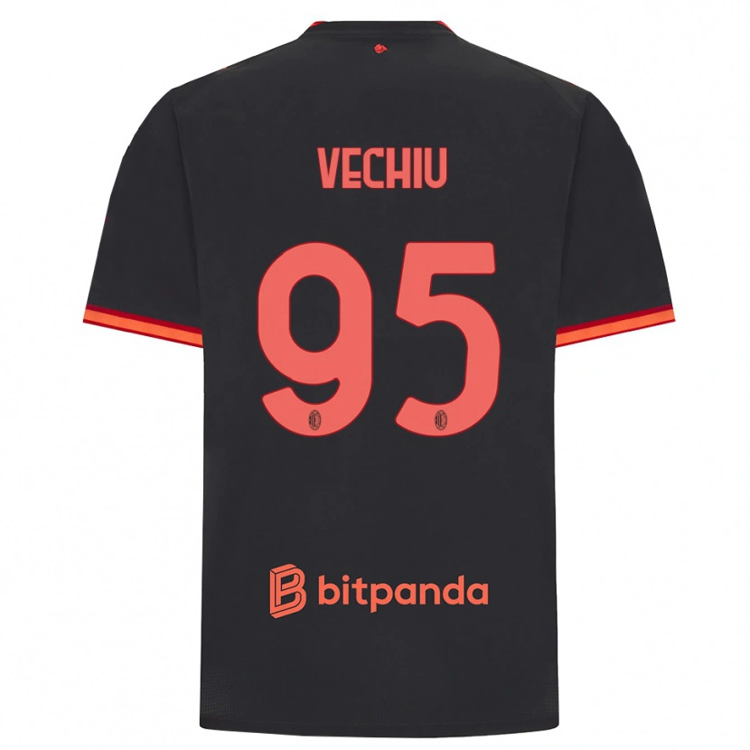 Danxen Kinder Christian Vechiu #95 Schwarz Rot Ausweichtrikot Trikot 2026/27 T-Shirt