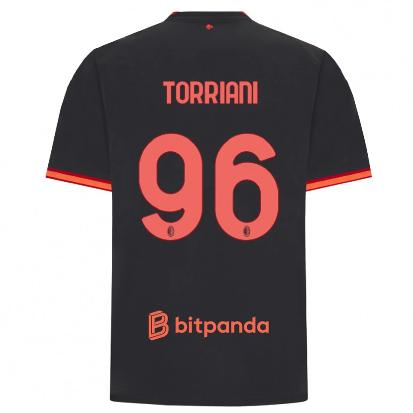 Danxen Kinder Lorenzo Torriani #96 Schwarz Rot Ausweichtrikot Trikot 2026/27 T-Shirt