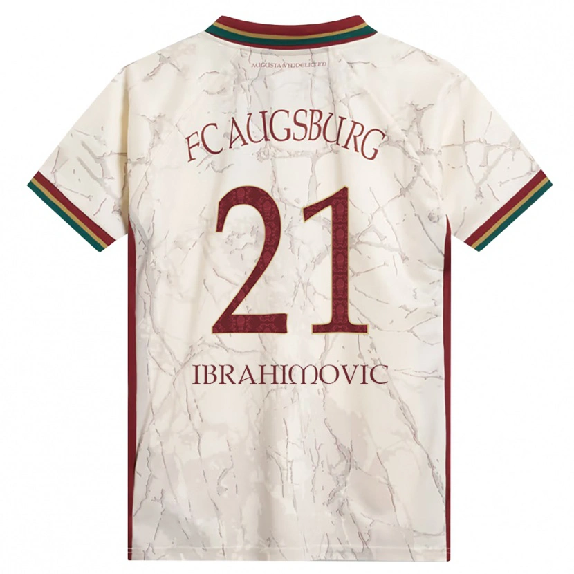 Danxen Kinder Arijon Ibrahimovic #21 Grün Reis Weiß Burgund Heimtrikot Trikot 2026/27 T-Shirt
