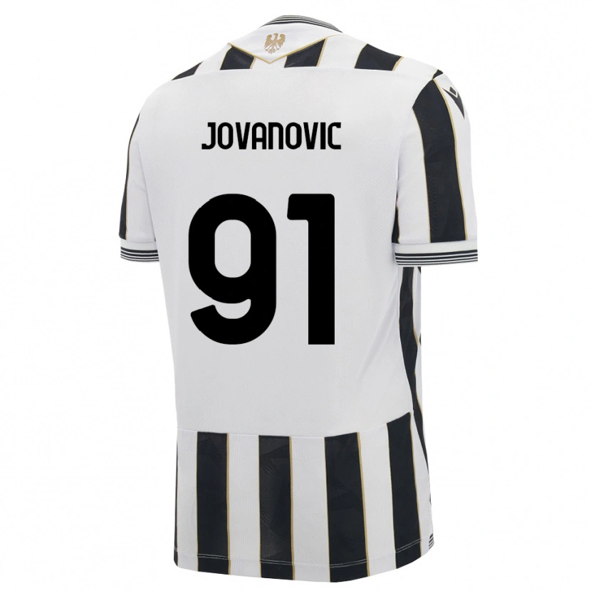 Danxen Kinder Lazar Jovanovic #91 Schwarz Weiß Pink Heimtrikot Trikot 2026/27 T-Shirt