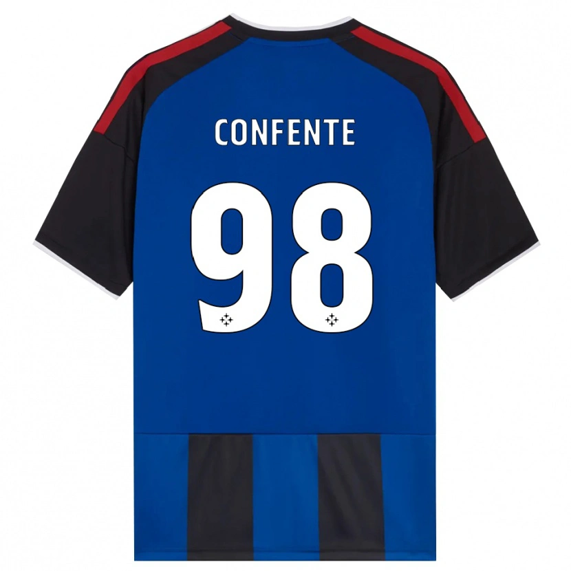 Danxen Kinder Alessandro Confente #98 Schwarz Rot Weiß Blau Heimtrikot Trikot 2026/27 T-Shirt