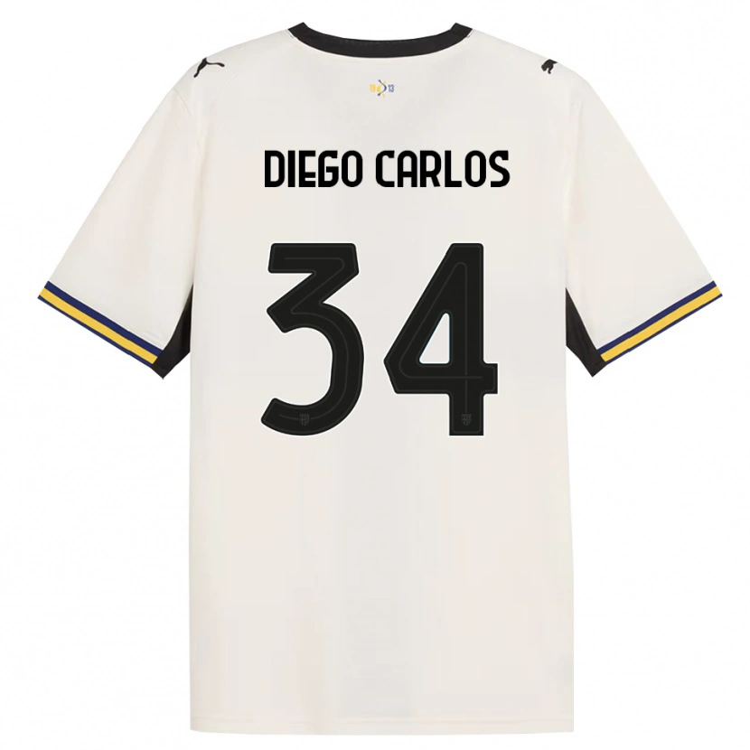 Danxen Kinder Diego Carlos #34 Creme Schwarz Gelb Heimtrikot Trikot 2026/27 T-Shirt