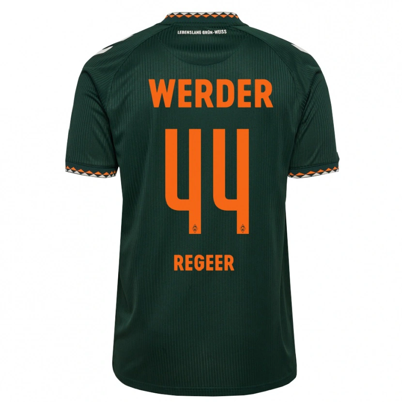 Danxen Herren Youri Regeer #44 Dunkelgrün Orange Weiß Auswärtstrikot Trikot 2026/27 T-Shirt