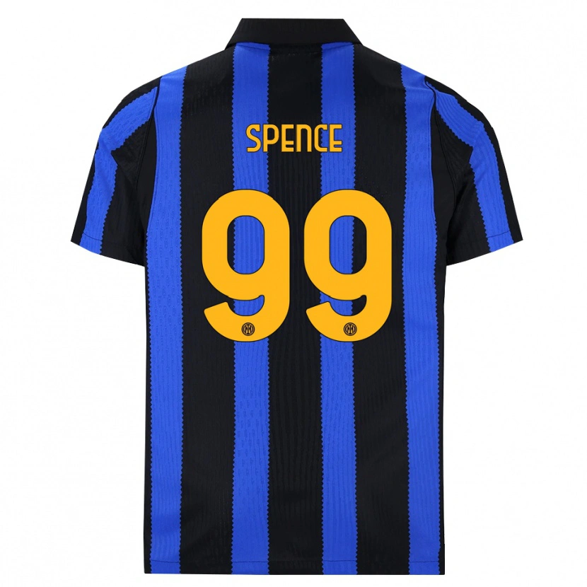 Danxen Herren Djed Spence #99 Schwarz Blau Gelb Heimtrikot Trikot 2026/27 T-Shirt