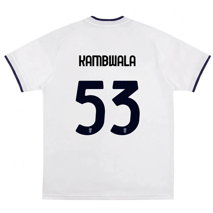 Danxen Herren Willy Kambwala #53 Weiß Rot Königsblau Auswärtstrikot Trikot 2026/27 T-Shirt