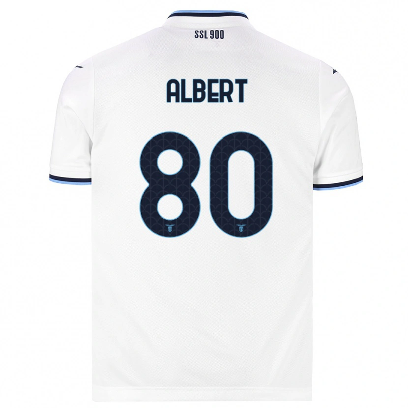 Danxen Herren Albert Gudmundsson #80 Weiß Dunkelblau Auswärtstrikot Trikot 2026/27 T-Shirt