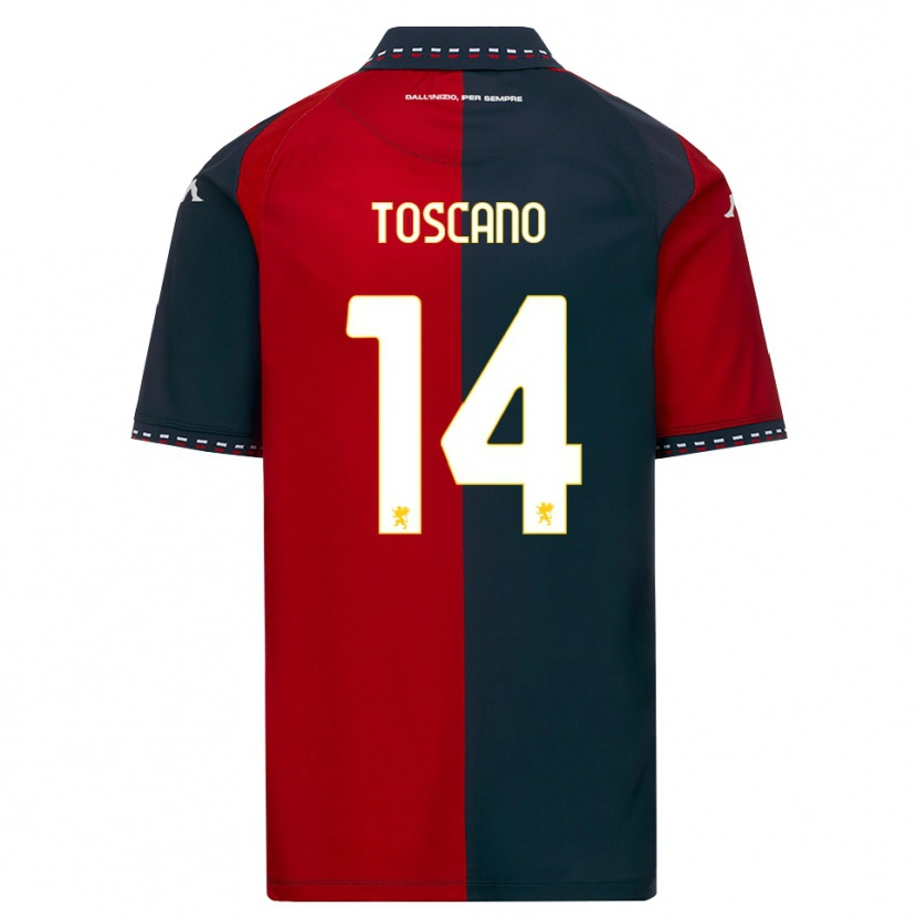 Danxen Herren Filippo Toscano #14 Rot Schwarz Weiß Heimtrikot Trikot 2026/27 T-Shirt