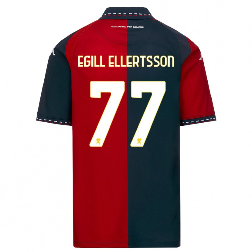 Danxen Herren Mikael Egill Ellertsson #77 Rot Schwarz Weiß Heimtrikot Trikot 2026/27 T-Shirt