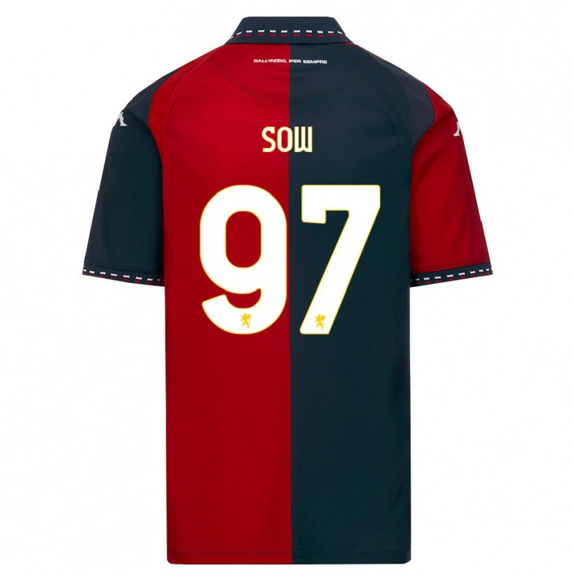 Danxen Herren Djibril Sow #97 Rot Schwarz Weiß Heimtrikot Trikot 2026/27 T-Shirt