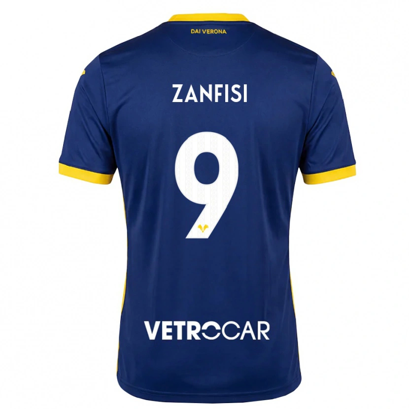 Danxen Herren Riccardo Zanfisi #9 Königsblau Gelb Weiß Heimtrikot Trikot 2026/27 T-Shirt