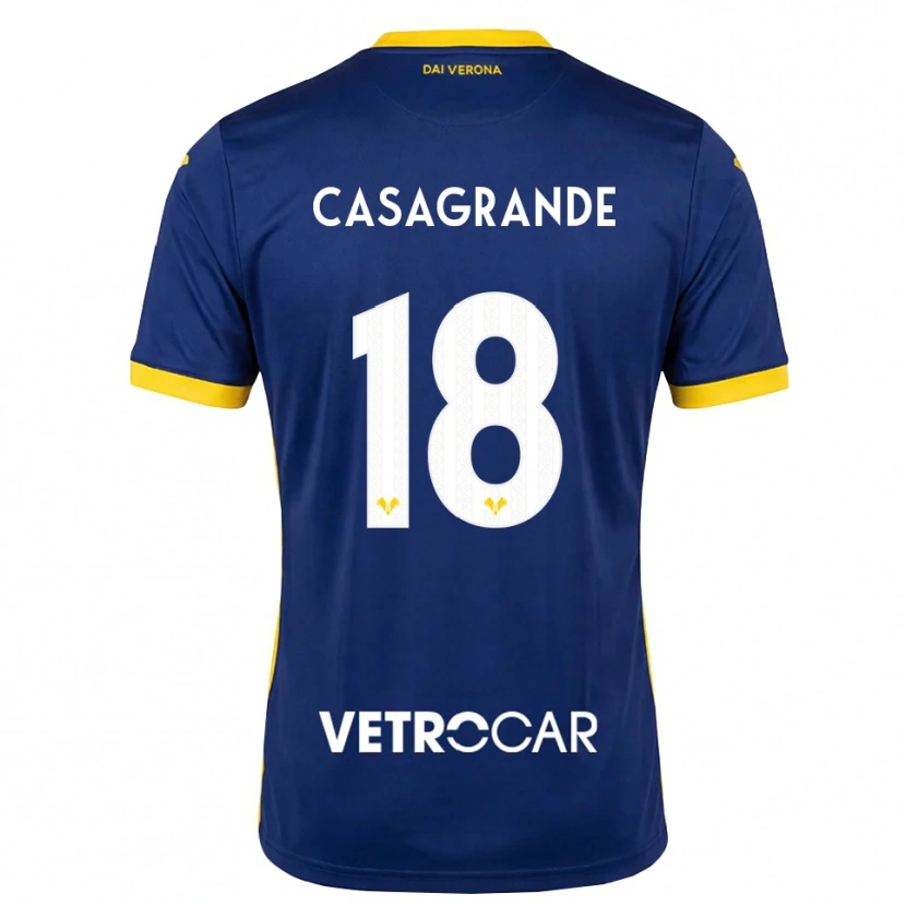 Danxen Herren Davide Casagrande #18 Königsblau Gelb Weiß Heimtrikot Trikot 2026/27 T-Shirt
