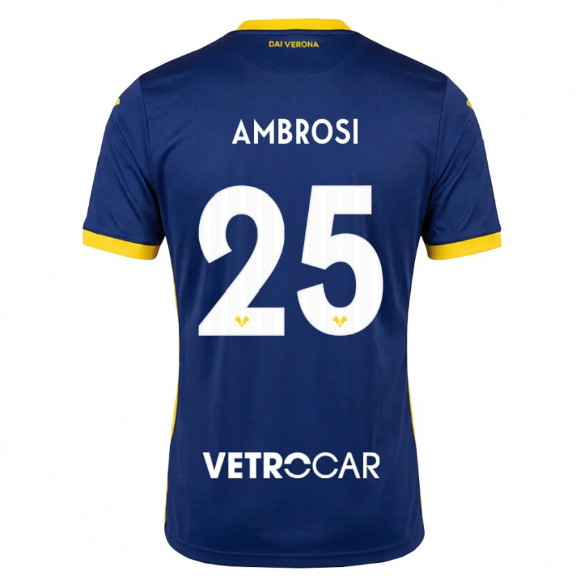 Danxen Herren Caterina Ambrosi #25 Königsblau Gelb Weiß Heimtrikot Trikot 2026/27 T-Shirt