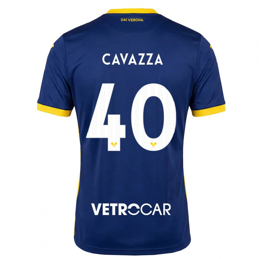 Danxen Herren Filippo Cavazza #40 Königsblau Gelb Weiß Heimtrikot Trikot 2026/27 T-Shirt