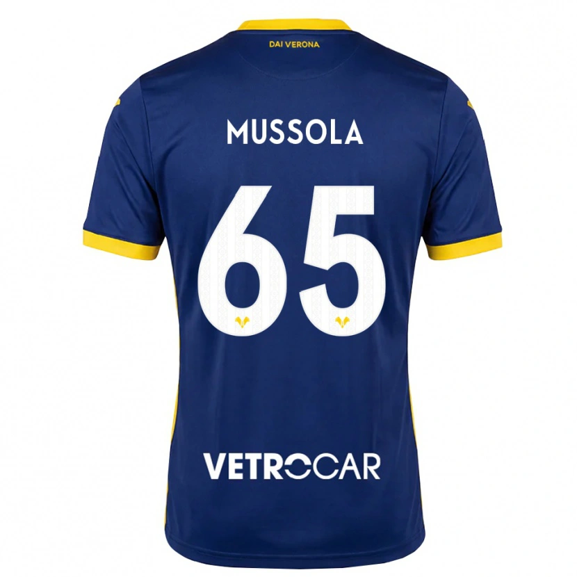 Danxen Herren Matteo Mussola #65 Königsblau Gelb Weiß Heimtrikot Trikot 2026/27 T-Shirt