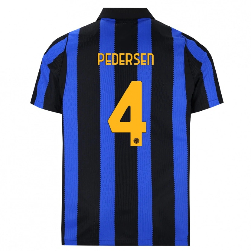 Danxen Herren Sofie Junge Pedersen #4 Schwarz Blau Gelb Heimtrikot Trikot 2026/27 T-Shirt