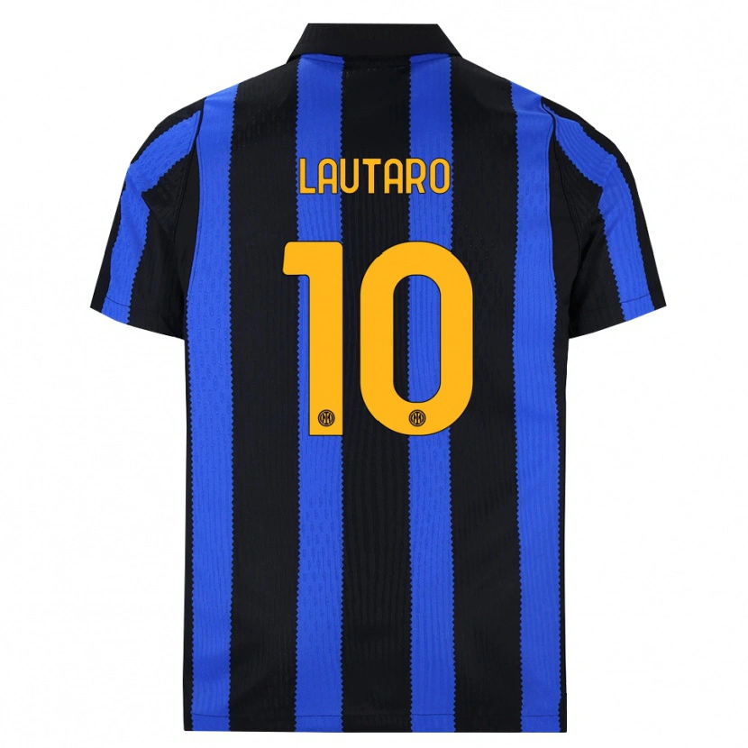 Danxen Herren Lautaro Martínez #10 Schwarz Blau Gelb Heimtrikot Trikot 2026/27 T-Shirt