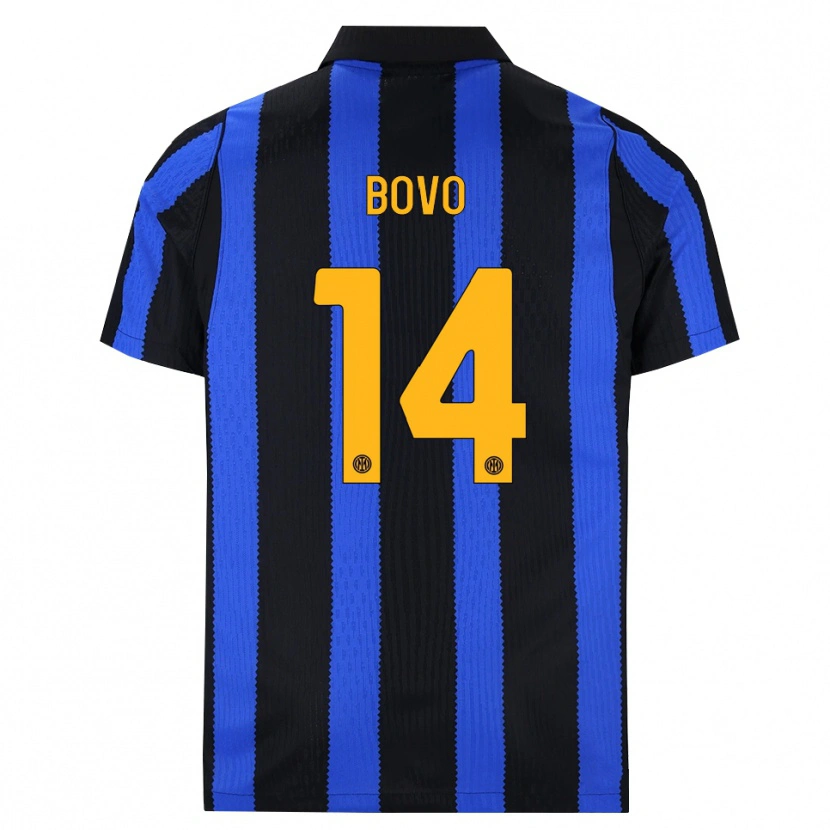Danxen Herren Leonardo Bovo #14 Schwarz Blau Gelb Heimtrikot Trikot 2026/27 T-Shirt