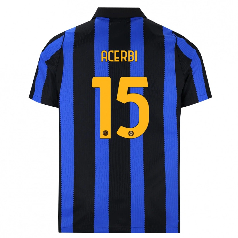 Danxen Herren Francesco Acerbi #15 Schwarz Blau Gelb Heimtrikot Trikot 2026/27 T-Shirt